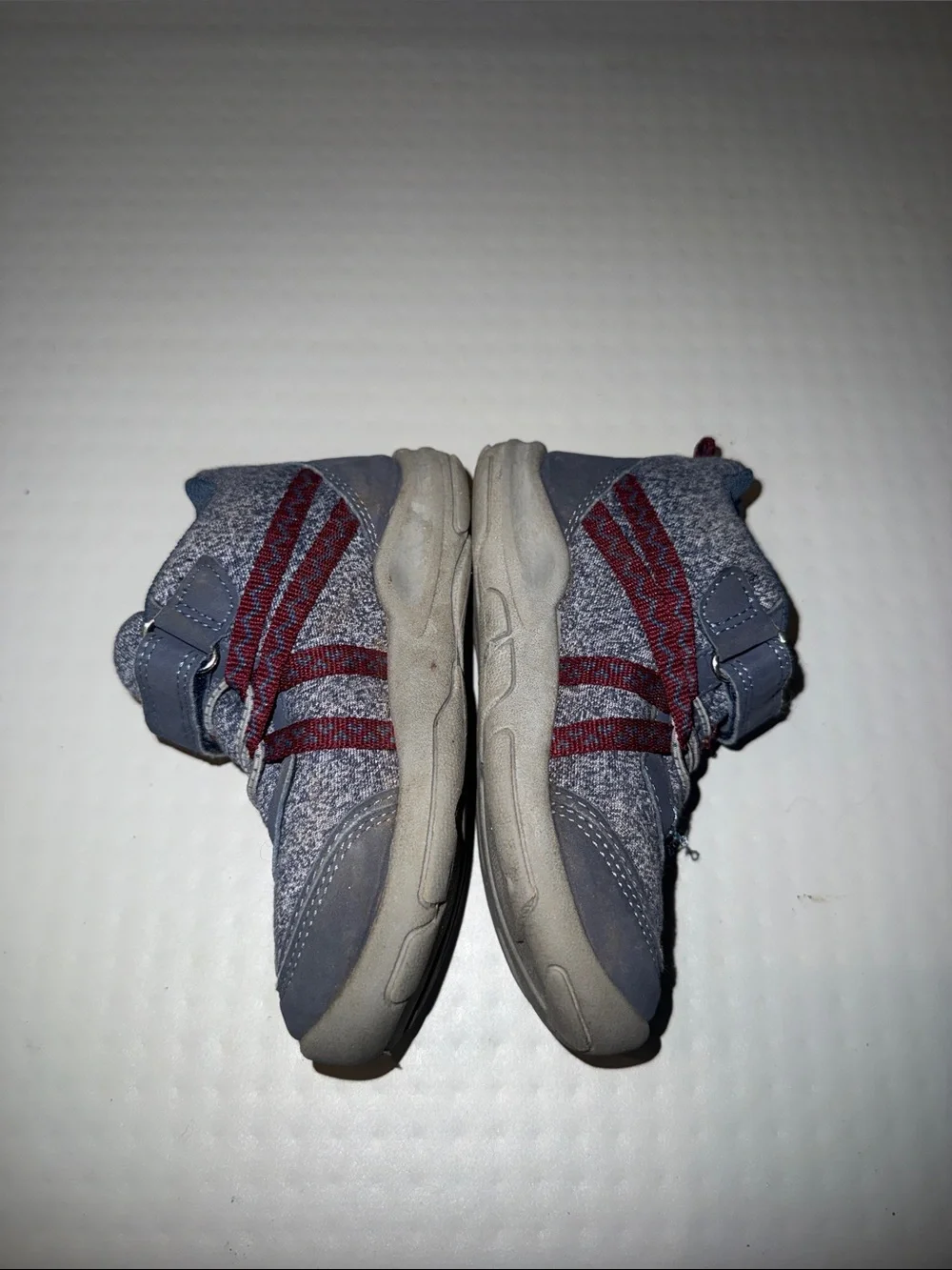 OshKosh B'gosh Gray and Burgundy Toddler Sneakers